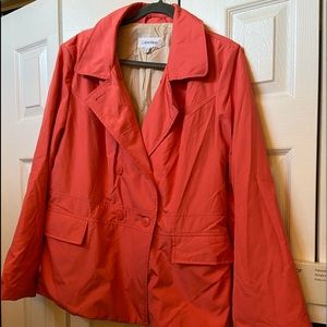 Calvin Klein TrenchCoat, Salmon, Size XL